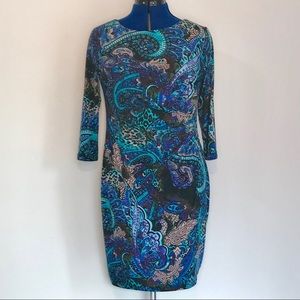 Dress blue stretch by Ronni Nicole blue turquoise stretch NWT